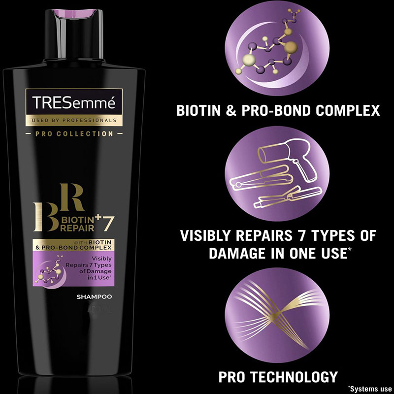Tresmme Used By Professionals Pro Collection Br Biotin +7 Repair With Biotin & Pro - Bond Complex Shampoo 700Ml
