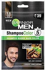 NEW GARNIER MAN SHAMPOO COLOR SHAMPOO BASED HAIR COLOR 3.0 BROWN BLACK