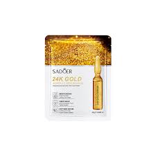 SADOER™ Ampoule Vitamin C/24k Gold/Hyaluronic acid Essence Facial Mask 25g