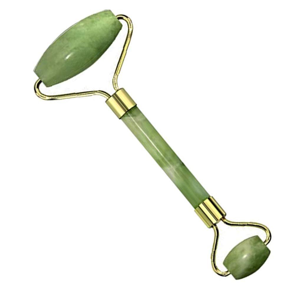 Retail CareAnti Aging Jade roller Therapy 100% Natural jade facial roller double Neck Healing Slimming Massager (Jade Roller)