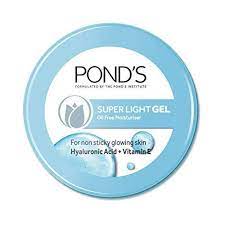 Ponds Super Light Gel Moisturiser – With Hyaluronic Acid & Vitamin E, For Glowing Skin, 25ml