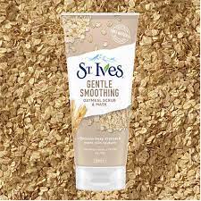 st lves gentle smoothing oatmeal scrub & mask