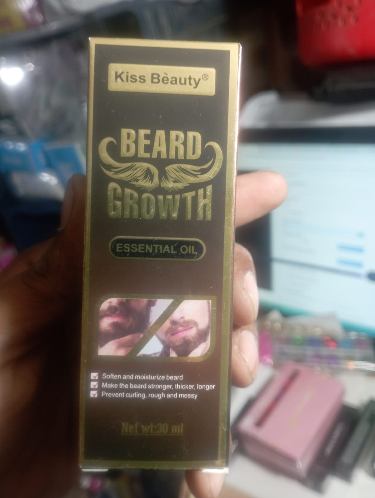 kiss beauty beard growth essential oil 30ml